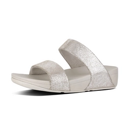 FitFlop Shimmy Suede Slide Silver