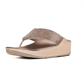 Sandales FitFlop Crystall Microfiber Metallic Rose Gold