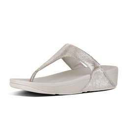 Slipper FitFlop Shimmy Suede Toe-Post Silver