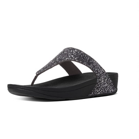 FitFlop Glitterball Toe-Post Pewter