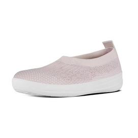 FitFlop Uberknit Slip-On With Bow Neon Blush/White