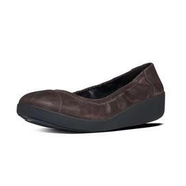 Ballerina FitFlop F-Pop Opul Chocolate Brown Damen