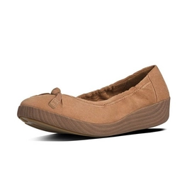 FitFlop F-Pop Ballerina Suede Brown