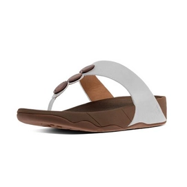 Zehentrenner FitFlop Petra Leather Urban White