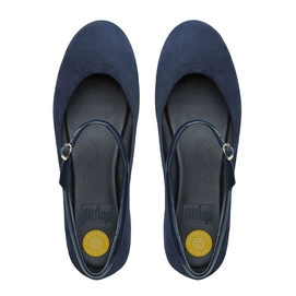 Ballerina FitFlop F-Pop™ Mary Jane Suede Supernavy