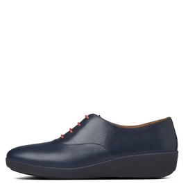 FitFlop F-Pop Oxford Leather Supernavy