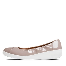 FitFlop F-Pop Ballerina Patent Plumthistle