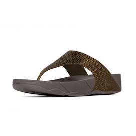 Slipper Dames FitFlop Lulu Weave Bronze