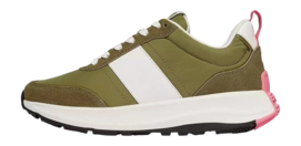Sneakers FitFlop Women F-Mode Flow Nylon & Suede Mix Camo-Green Mix