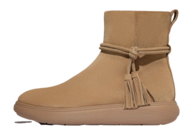 Boots FitFlop Women IQ-Comff Tassel Suede Short Boots Camel