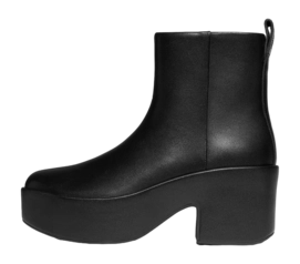 Stiefeletten FitFlop Platforms Leather Heeled Ankle Boots Damen All Black