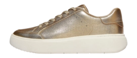 Baskets FitFlop Femme RTG Metallic-Leather Sneakers Platino