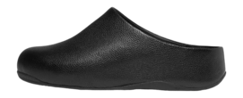 FitFlop Women Shuv Tumbled-Leather Clogs All Black