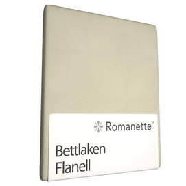Bettlaken Romanette Beige (Flanell)-200 x 260 cm (2-personen)