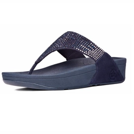 FitFlop Flare Toe Post Suede Supernavy