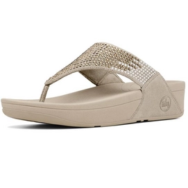 FitFlop Flare Toe Post Suede Pebble
