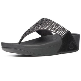 FitFlop Flare Toe Post Suede Black