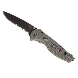Vouwmes SOG Flash II Serrated Zwart