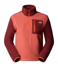 Fleece Trui The North Face Women Yumiori 1/4 Zip Mars Dust/Sumac/Solar Flare