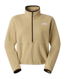 Fleece Vest The North Face Women Glacier 1/2 Zip Short Jacket Khaki Stone