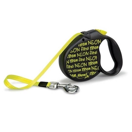 Riem Flexi Neon Zwart