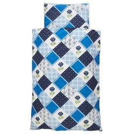 Dekbedovertrek Flower Patchwork Blue Jollein  Katoen