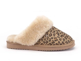 Pantoffel Warmbat Flurry Print Panther Camel Damen
