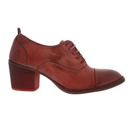 Ankle Boots Fly London Washed Leather Red Damen