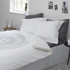 Dekbedovertrek House in Style Focus on love White/Grey Katoen