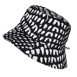 Vissershoed Happy Rainy Days Foldable Hat Belene Graphic Black Beige