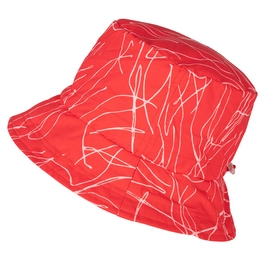 Fischerhut Happy Rainy Days Foldable Hat Robin Lines Red White