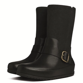 Bottes Femmes Fitflop Dueboot Biker Cuir All Black