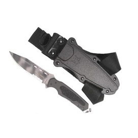 Survivalmes Fox Knives Sheridan Attack Zwart + Kunststof Holster
