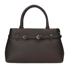 Fred de la Bretoniere Women Mae Handbag Grain Dark Brown