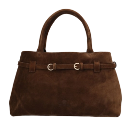 Fred de la Bretoniere Women Mae Handbag Suède Dark Brown