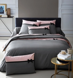 Parure de Lit Tradilinge Frou Frou Anthracite Percale