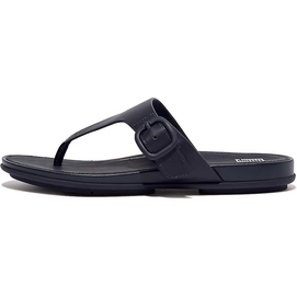 FitFlop Women Gracie Buckle Leather Toe-Post Midnight Navy