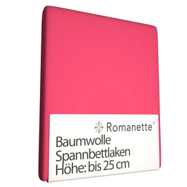Spannbettlaken Romanette Fuchsia Rosa (Baumwolle)