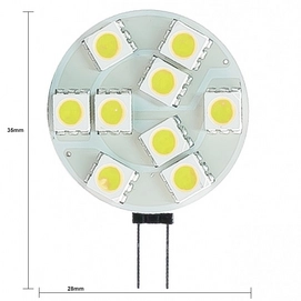 G4 (GU4) LED-Lamp 12-24 Volt 2,0 Watt, plat (Vervangt 15-20W)