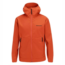Ski Jacket Peak Performance Men Adventure Hooded Orange Flow