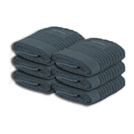 6 Serviettes Invités Playwater Anthracite