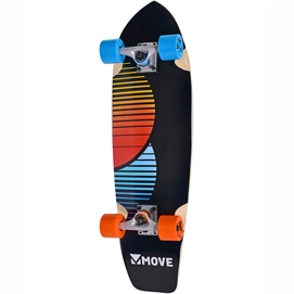 Skateboard Move 23 Inch Cruiser Neon Blue Orange