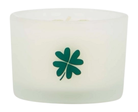 Geurkaars Zusss Glas Klavertje Wit / Groen