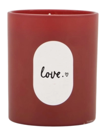 Geurkaars Zusss Glas Love Rood