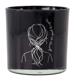 Geurkaars Zusss Glas Vrouw Zwart