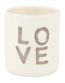 Geurkaars Zusss Keramiek Love Wit / Zilver