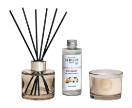 Geurstokjes Set Maison Berger Mini Eternity 90ML + Geurkaars 80g Lady Flower