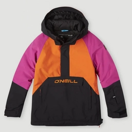 Ski jas O'Neill Girls O'Riginals Anorak Fuchsia Red Colour Block-Maat 176