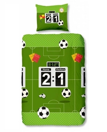 Dekbedovertrek Good Morning Soccer Groen Katoen
