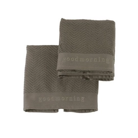 Handdoeken Goodmorning Taupe Aquanova (set van 3)